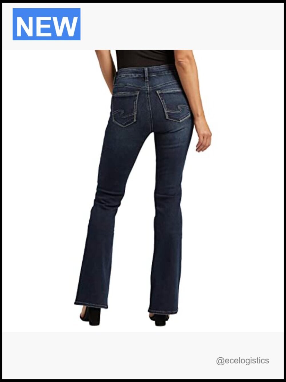 Mid Rise Curvy Fit Slim Bootcut Jeans - Stretch Denim - Picture 2 of 7